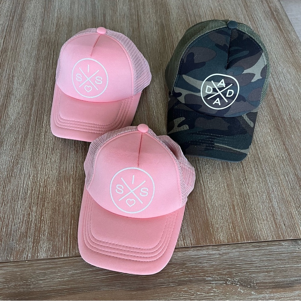 Tiny Trucker brand hat, cross style ‘SIS’, toddler size 3-5yr
